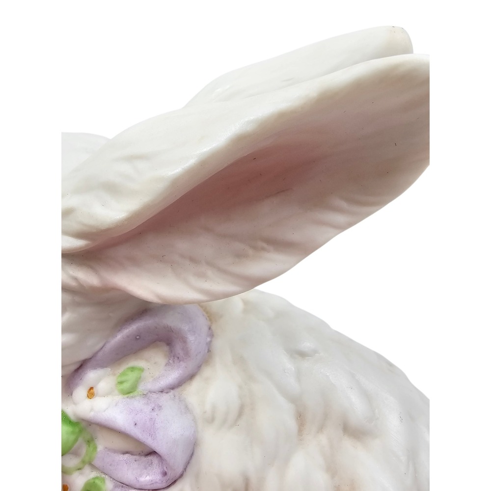 Vintage 1988 Enesco Bunny Rabbit Musical Figurine G.G. Santiago Morning Glory - Picture 7 of 12